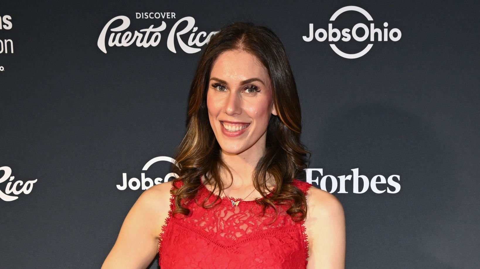 Cassandra Bankson, founder of Marketing With Meaning, speaking at a Forbes event