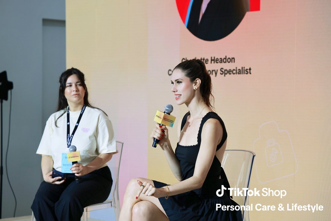 Cassandra Bankson on a keynote speaker panel at the TikTok Shop Summit